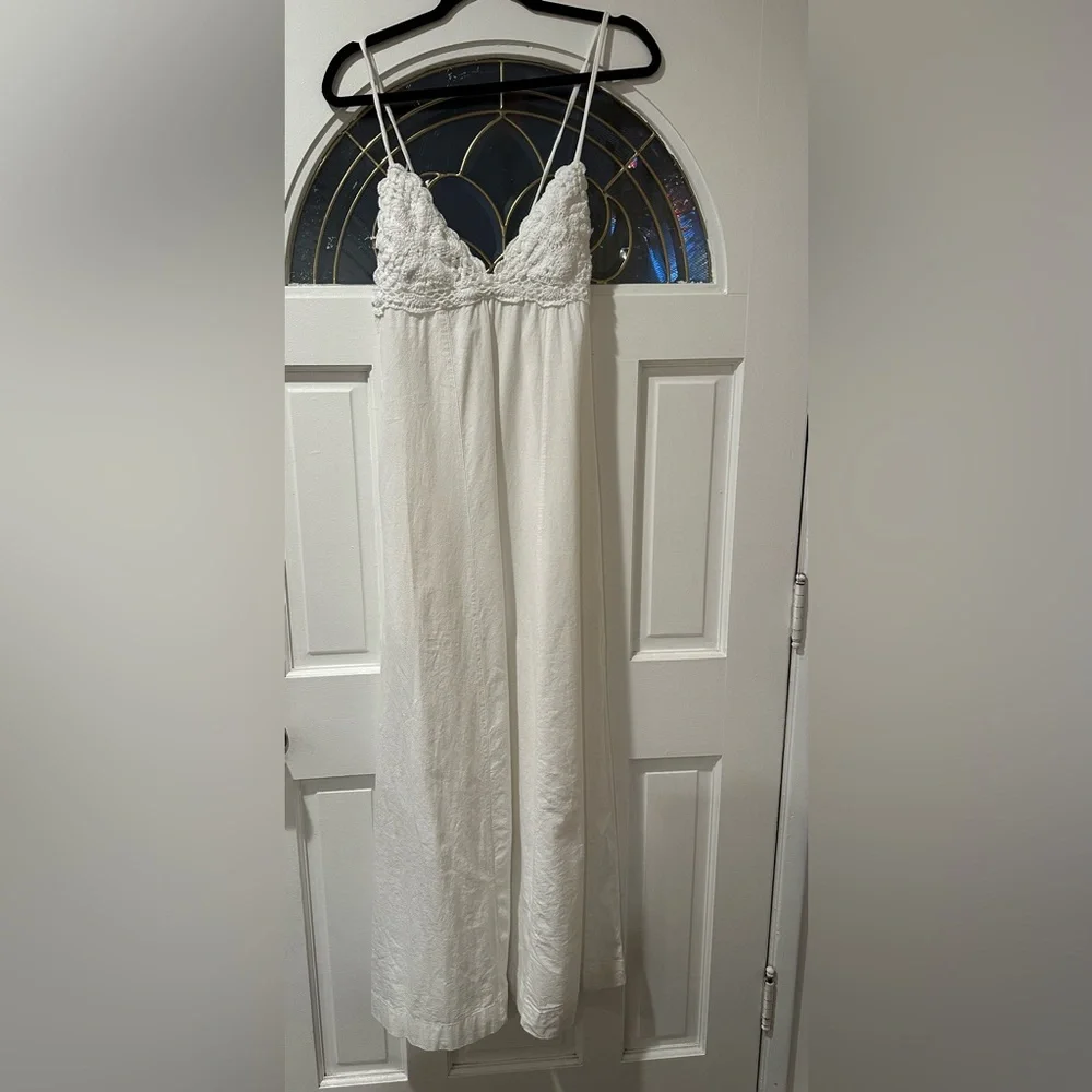 NWT Free People Lovey Maxi Dress in Ivory Size Medium - Picture 1 of 5
